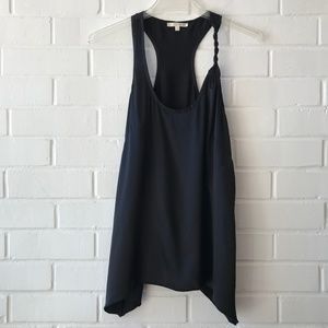 Matty M Black Silk Racer Back Tank